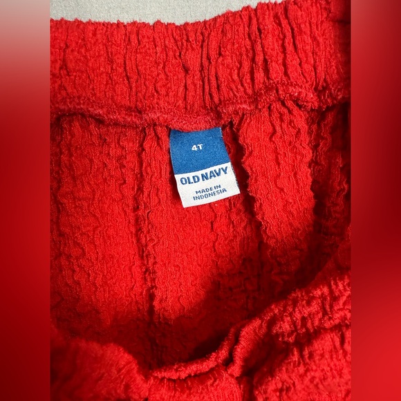 Old Navy Bright Red Textured Bow Dress, 4T - Picture 2 of 6
